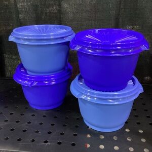 Tupperware Servalier Bowls - set of 4 - capacity 2.5 cups 600ml)